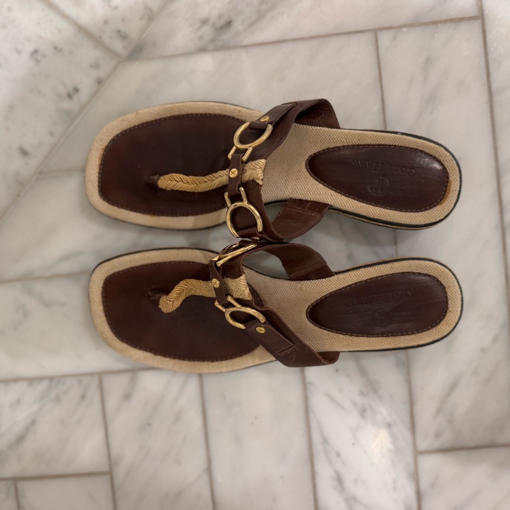 Cole Haan Brown and Tan Sandals